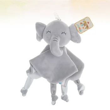 

Baby Sleeping Pacifying Towel Rabbit Shaped Comforting Doll Appeasing Towel Ring Bell Sound Paper Soothing Towel for Baby Toddle
