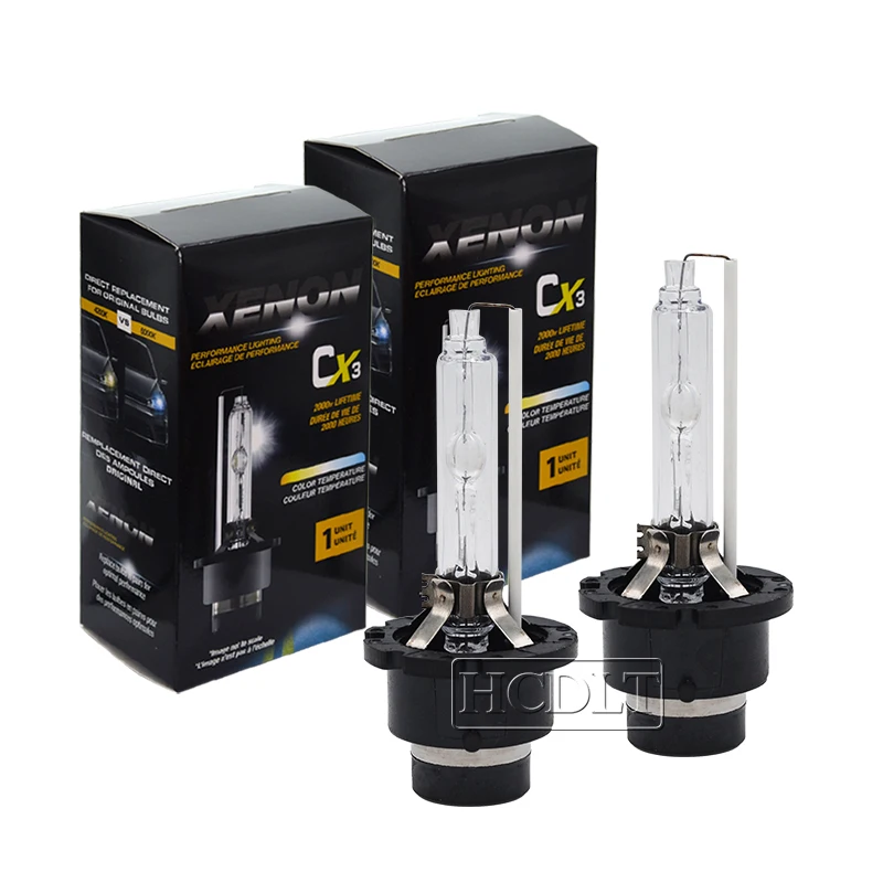 HCDLT 2PCS 55W D2S 5000K Xenon HID Bulbs 35W D2S D2R 6000K 4300K 8000K 10000K D4S D4R Auto Xenon Bulb For Car HID Ballast Kit (1)