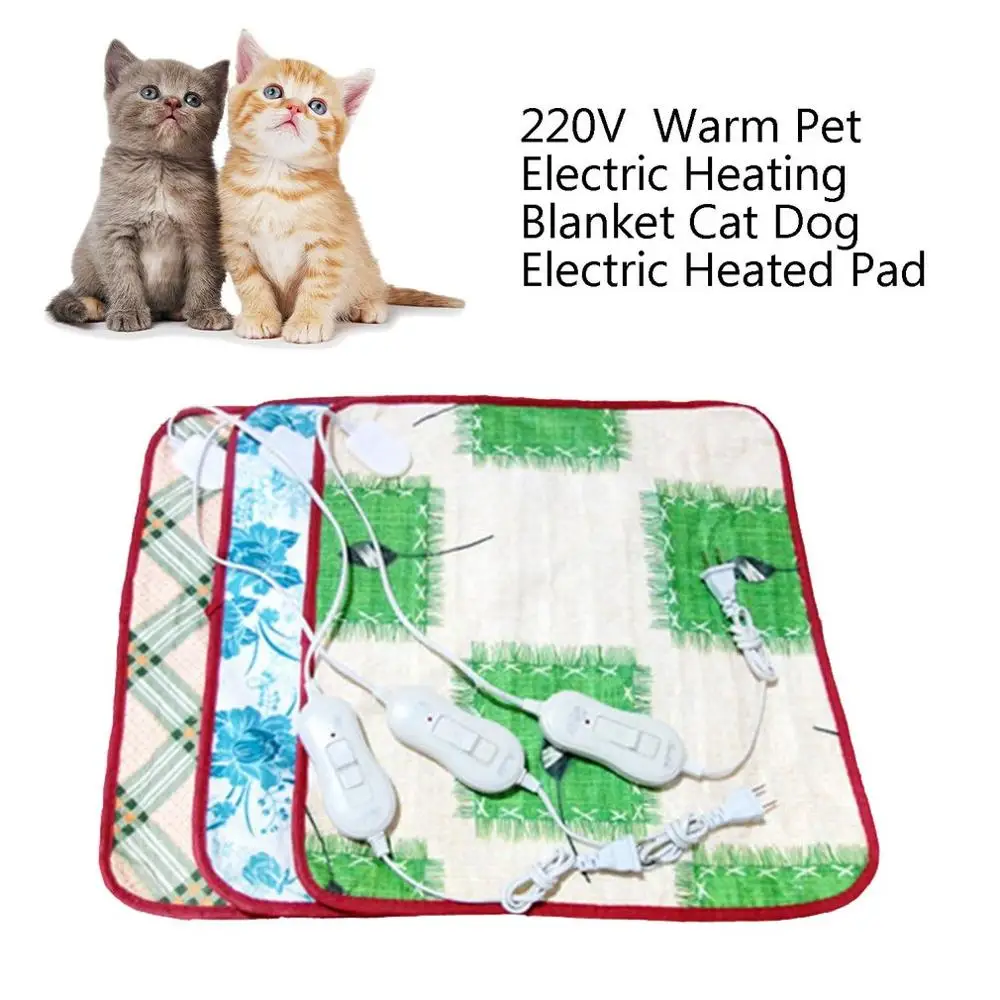 220v Pet Electric Heating Blanket Cat Electric Heated Pad Antiscratch