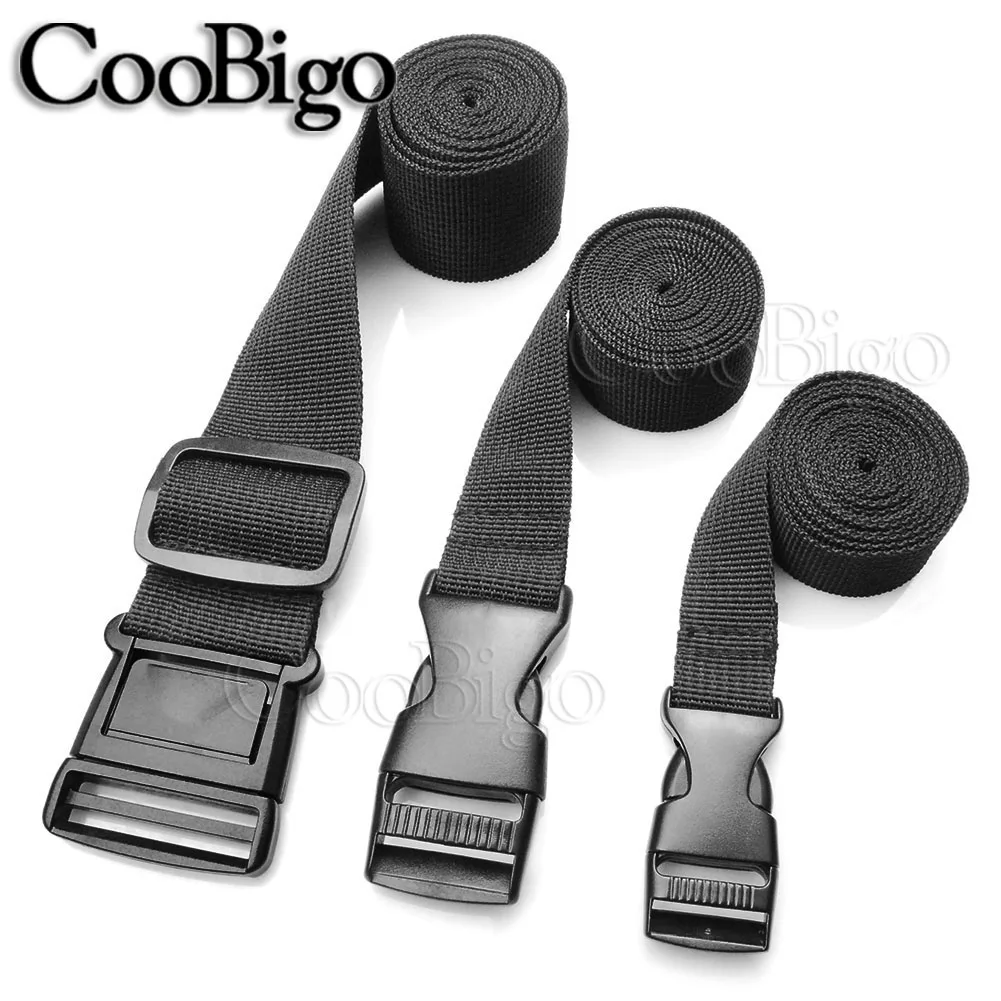 120CM Side Release Buckle Tighten Strap Tied Band Outdoor Camping Sleeping Bag Mattress Tent Tactical Backpack Belt Webbing 2pcs