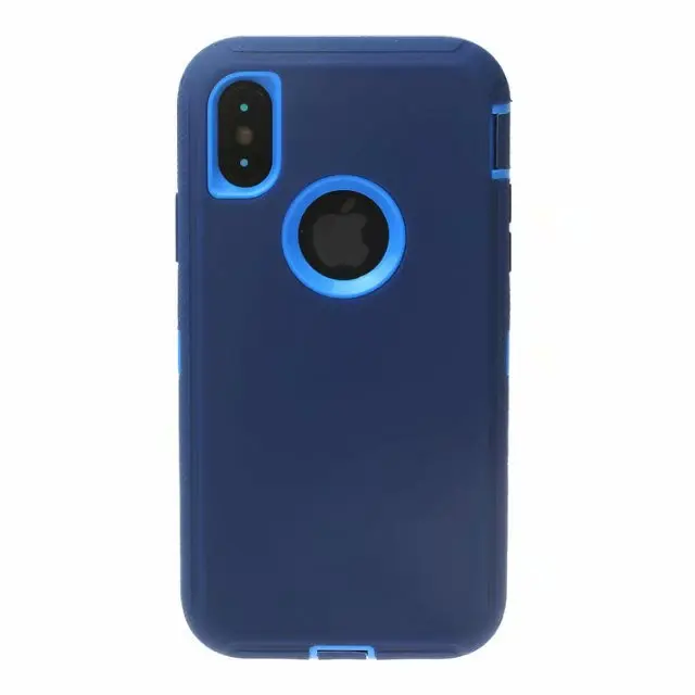 darkblue blue Защитный противоударный чехол Aqua для iPhone X, XS, MAX, XR, 6, 6 S, 7, 8 Plus, 11 Pro, Max, чехол-кобура с зажимом для ремня, защитный чехол - Цвет: darkblue blue