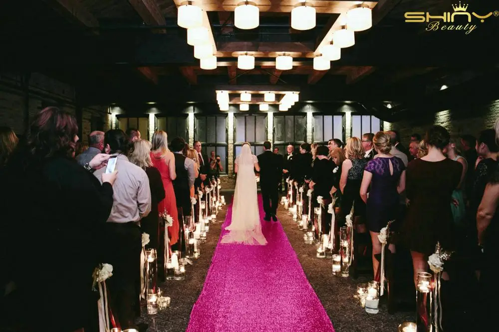 Aisle Runner for Wedding Hot Pink Aisle Carpet for Weddings 2ftx15ft Wedding Isle Runner Outdoor for Party Prom Christmas-M1025