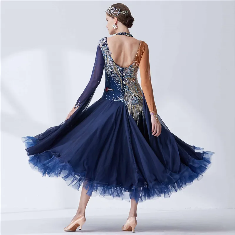 B-19421 High-end Custom-made Modern Waltz Tango Ballroom Dance Dress Smooth Ballroom Dress Dress For Sale