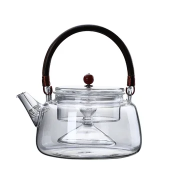 

Japanese style teapot Girder glass flower Tea Pot with Infuser Red agate Teapot Tea Kettle for Boiling Water Oolong Teapot