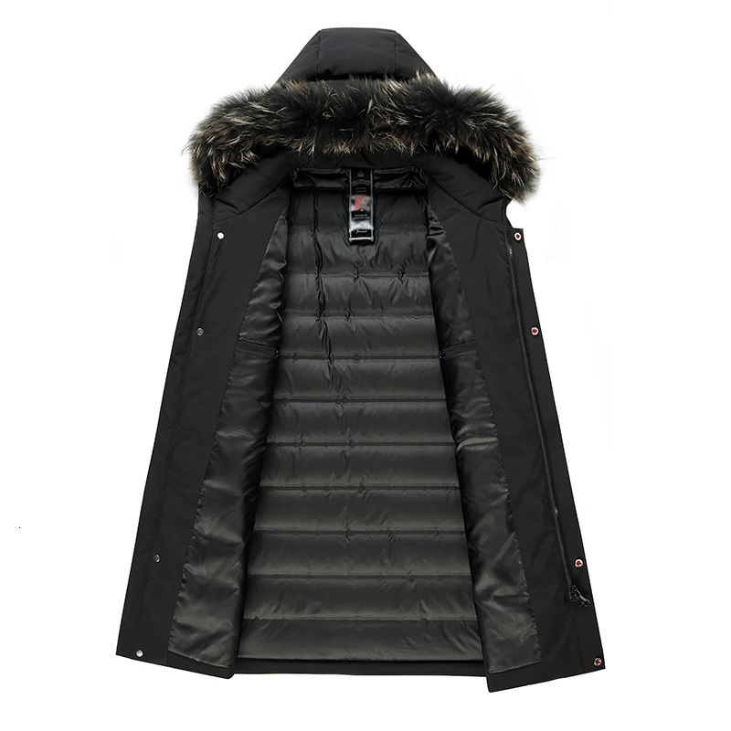 Plus 10XL 8XL 6XL new winter men's down jacket high quality detachable hat male's jackets thick warm fur collar clothing
