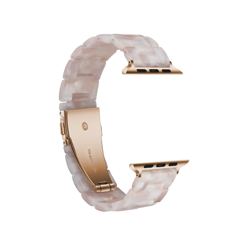 Новинка, полимерный браслет для Apple Watch, серия 5, 40 мм, 44 мм, I Watch 4, 3, 2, 1, розовый цветочный ремешок, женский ремешок, 38, 42 мм, мужской браслет