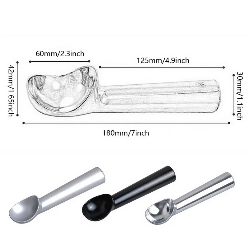 Ложка для мороженого из Нержавеющей Стали Портативная антипригарная антифризовая ложка для мороженого совок инструменты для кухни дома