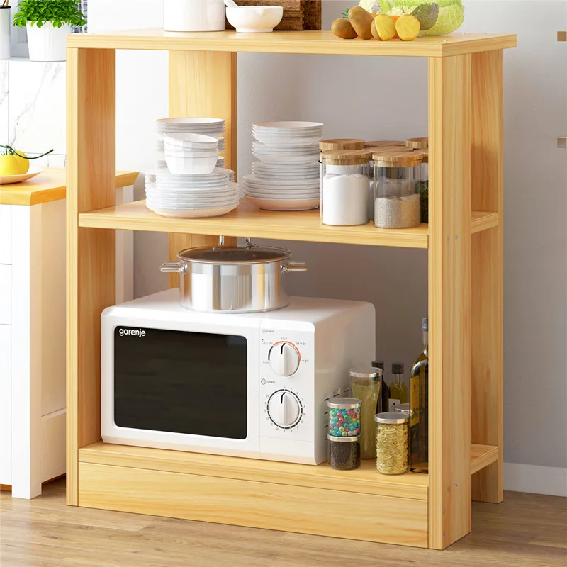 

Kitchen Shelves Spice Rack Microwave Oven Rack Storage Rack Hole Punched Floor Multilayer Oven Rack