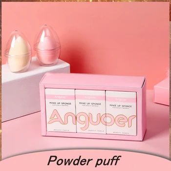 

3 pieces Wet And Dry Super Soft Cotton Pad Set Don't Eat Powder Beauty Egg Powder Puff Makeup Tools