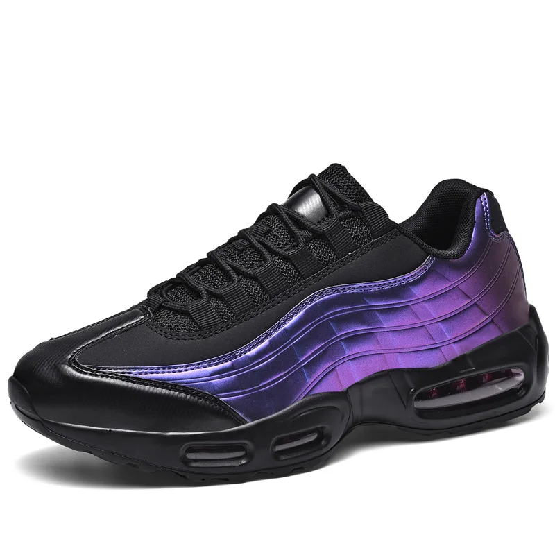 CINESSD/Новинка; дышащие кроссовки с воздушной подушкой; спортивная обувь для бега на открытом воздухе; легкие спортивные кроссовки для прогулок; повседневные мужские кроссовки - Цвет: Фиолетовый