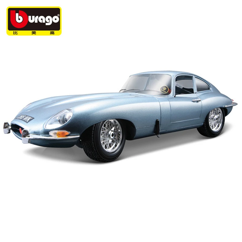 

Bbuargo 1:18 Jaguar E-type Coupe light blue car model simulation car decoration collection gift toy Die casting model boy toy