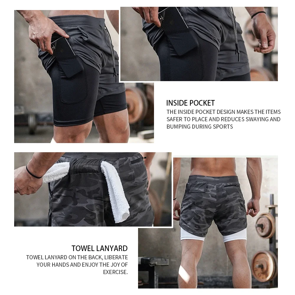 Men's Chic Quick Dry Fitness Shorts-2