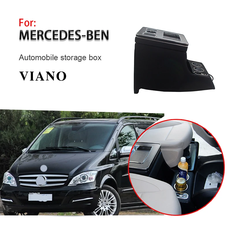  LED Light Armrest Box Central Content Storage Box for Mercedes-Benz Viano Vito W639 2004-2014 Car S - 33062758787