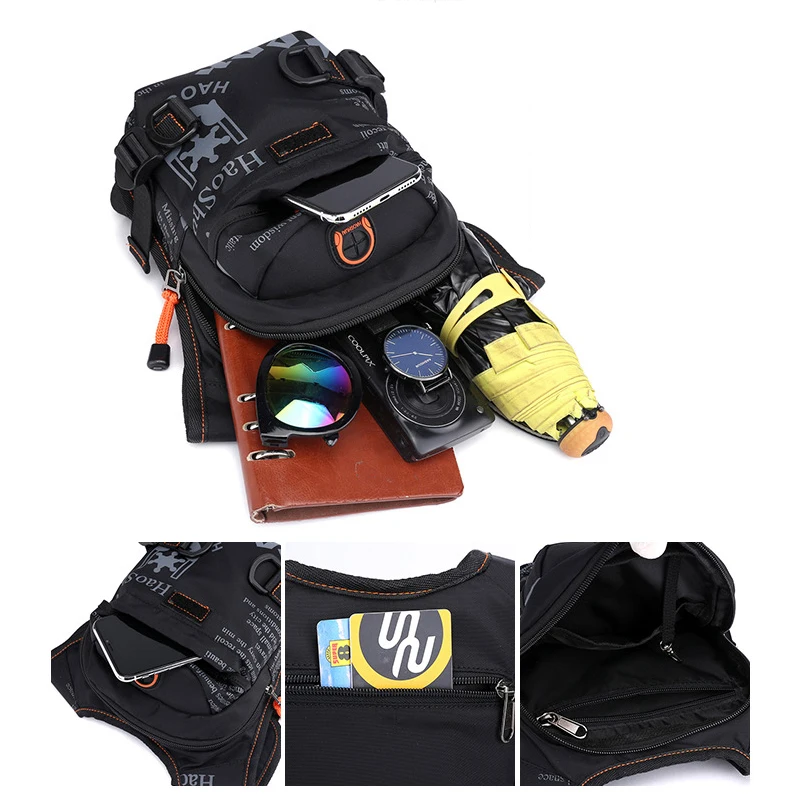 Men Women Multifunctional Sports Waist Bag Shoulder Bag Chest Bag Small Backpack Outdoor Running Riding Fishing Mini Phone Bag 3