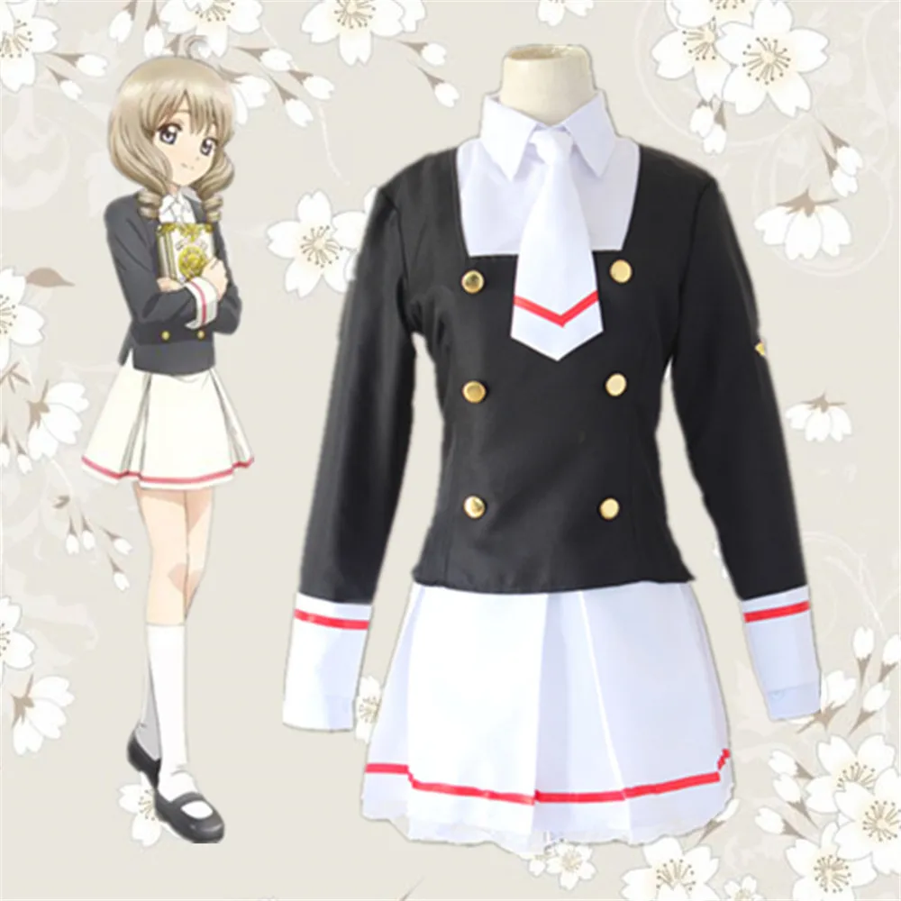 Аниме Косплей карта Captor Sakura Cos японская Униформа Повседневная Женская одежда для