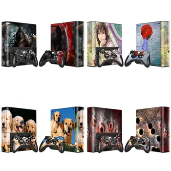 

Simple design skin stickers Game Console Decal Skin Stickers For XBOX 360 E Vinyl Skin+2PCS Controller