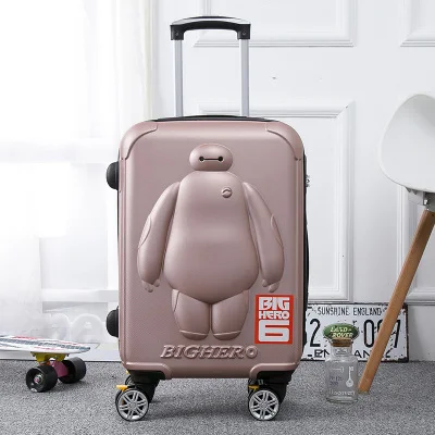 Детский чемодан BayMax 20/24 дюйма мультяшный чехол на колесиках 3D детский для посадки