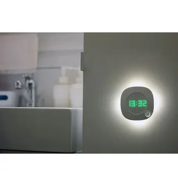 

LED PIR Motion Sensor Night Light with Time Clock for Home Bedroom Stairs Wall Lamp Brightness Battery Power 2 Lighting Color