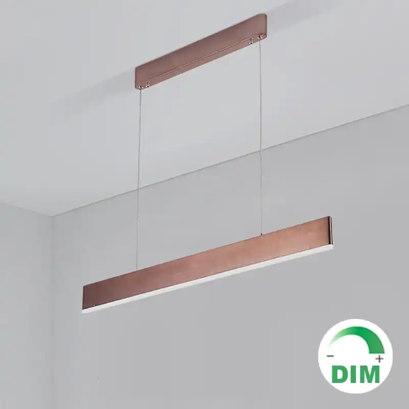lampara led colgante moderno luz de suspension lineal con cable para comedor oficina bar en forma de linea i 1 unidad