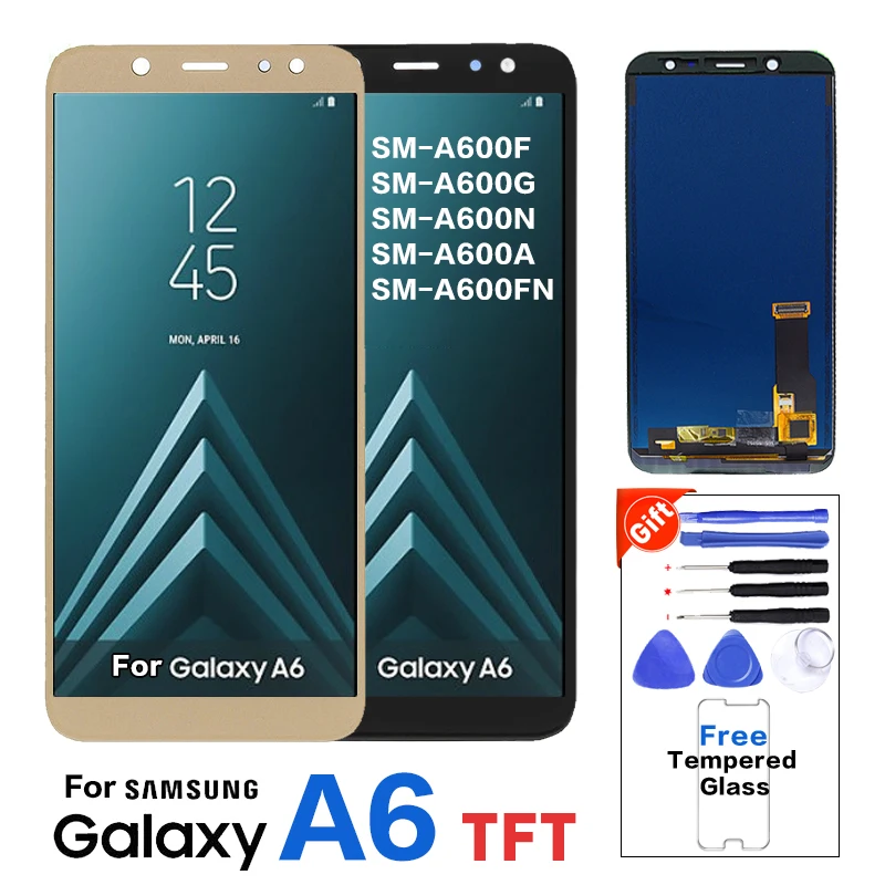 ЖК-дисплей для SAMSUNG Galaxy A6 2018 A600 сенсорный экран с дигитайзером в сборе качество AAA
