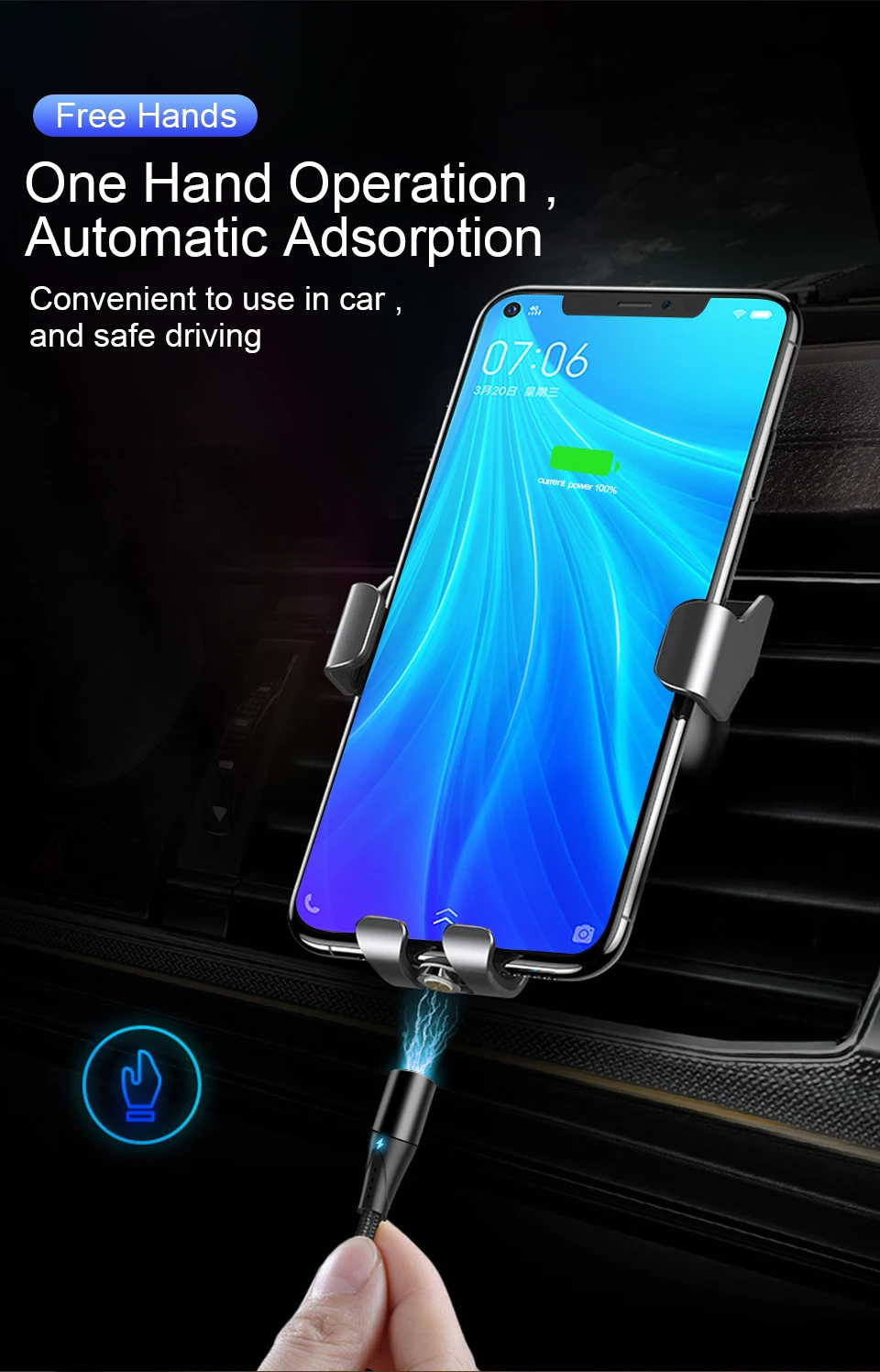 Магнитный кабель Obobix Micro USB для samsung Galaxy S7 Edge, Магнитный провод для быстрой зарядки, кабель Micro USB для Redmi Note 5