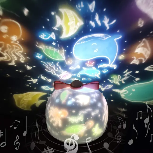 Star Projectors for Home LED desk lamp Night Light Colorful Rotating birthday gift Children's lamp projector Bedroom home planet bow01 projector