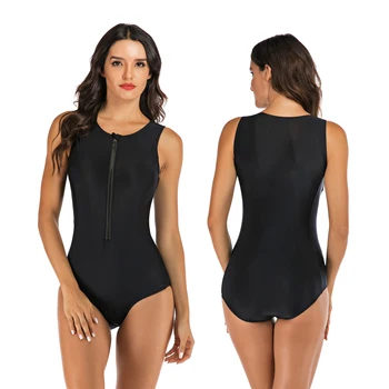 

New 2019 Sport One Piece Swimsuit Competitive Swimwear Women Swimming Suits for Women Patchwork Bathing Suits