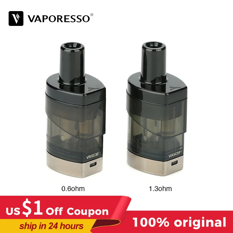 Vaporesso Podstick вейп pod 2 мл емкость электронных сигарет танк 1.3ohm/0.6ohm fit vape Kit шт./упак. |