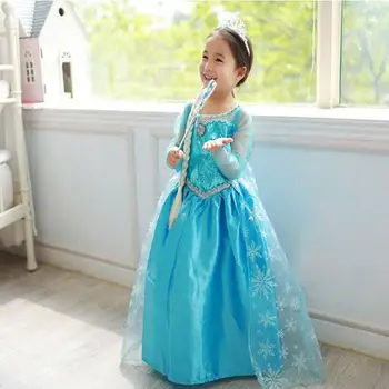 

Girls dress long sleeve children's clothing new queen festival performance kids clothes