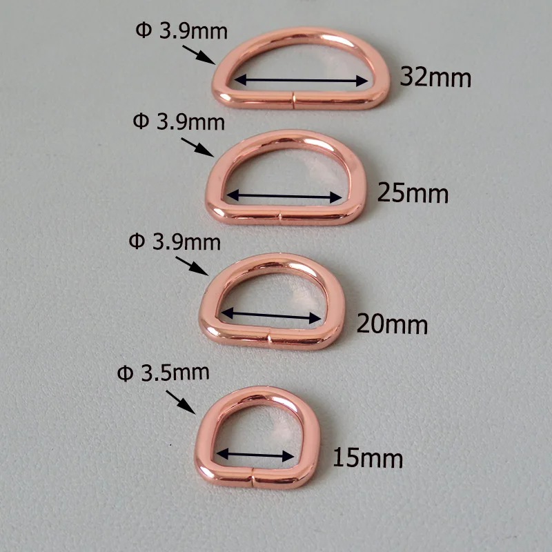 

15mm 20mm 25mm 32mm Webbing Heavy Metal D Ring For Bag Backpack Straps Purse Shoes Cat Dog Collar Dee Buckles DIY Accessories