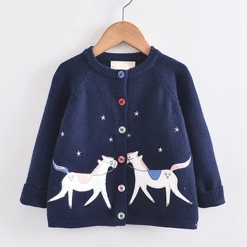 

Menoea Children christmas Clothes 2020 Winter Girl Long Sleeve Horse Pattern Sweaters Kids Girls Knitted Tops Sweater Christmas