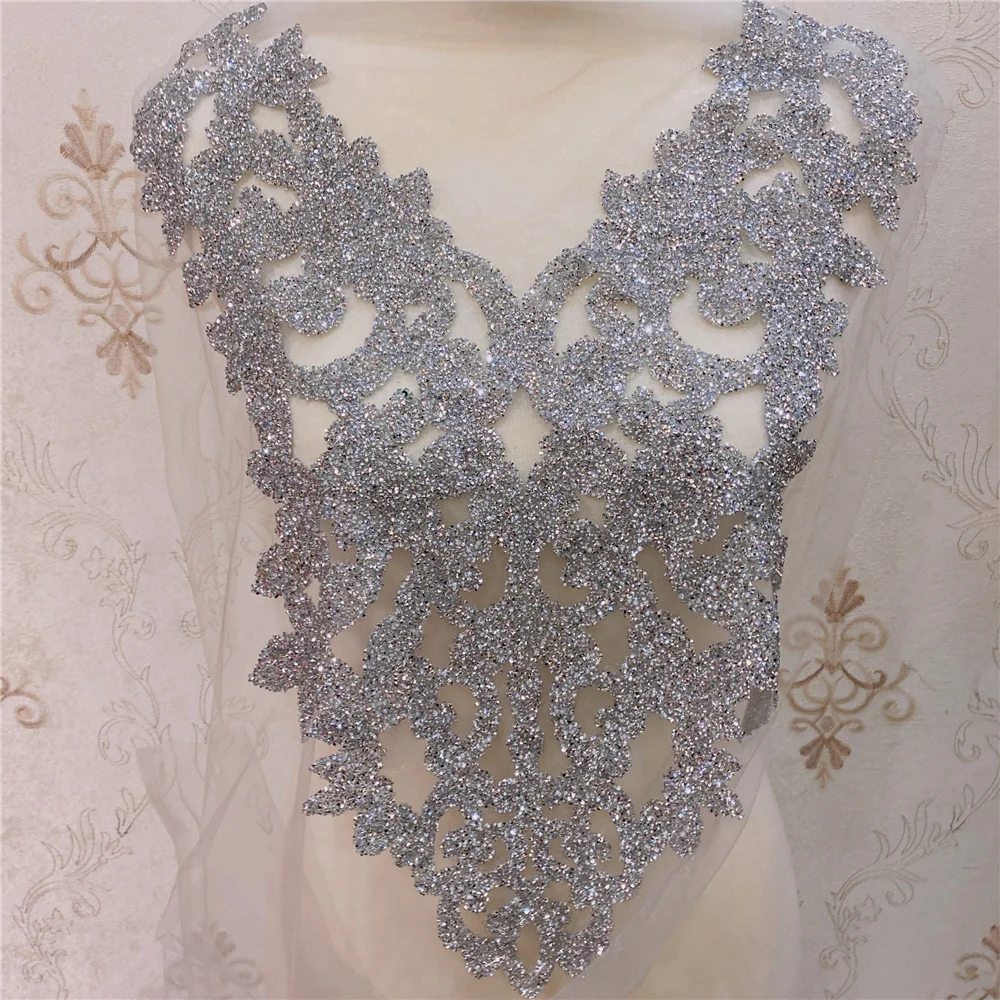 New design Motif Hot Fix Rhinestones Embellishment Iron on DIY Patches Sewing Supplies craft