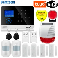 Tuya Wifi Gsm Home Security Protection Smart Alarm Systeem Touch Screen Inbreker Kit Mobiele App Afstandsbediening Rfid Arm En ontwapenen