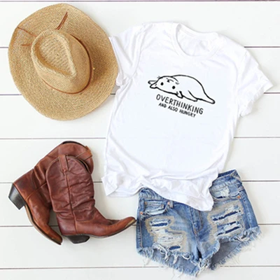0189 Plus Size S-2XL New Lovely Cat Letter Print T Shirt Women Cotton O Neck Short Sleeve Summer T-Shirt Tops Casual Tshirt - Цвет: 0189