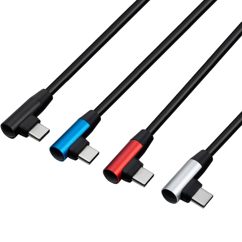 Enhanced USB-C to USB-C Cable - 60W PD Fast Charging with 90° Right Angle Design