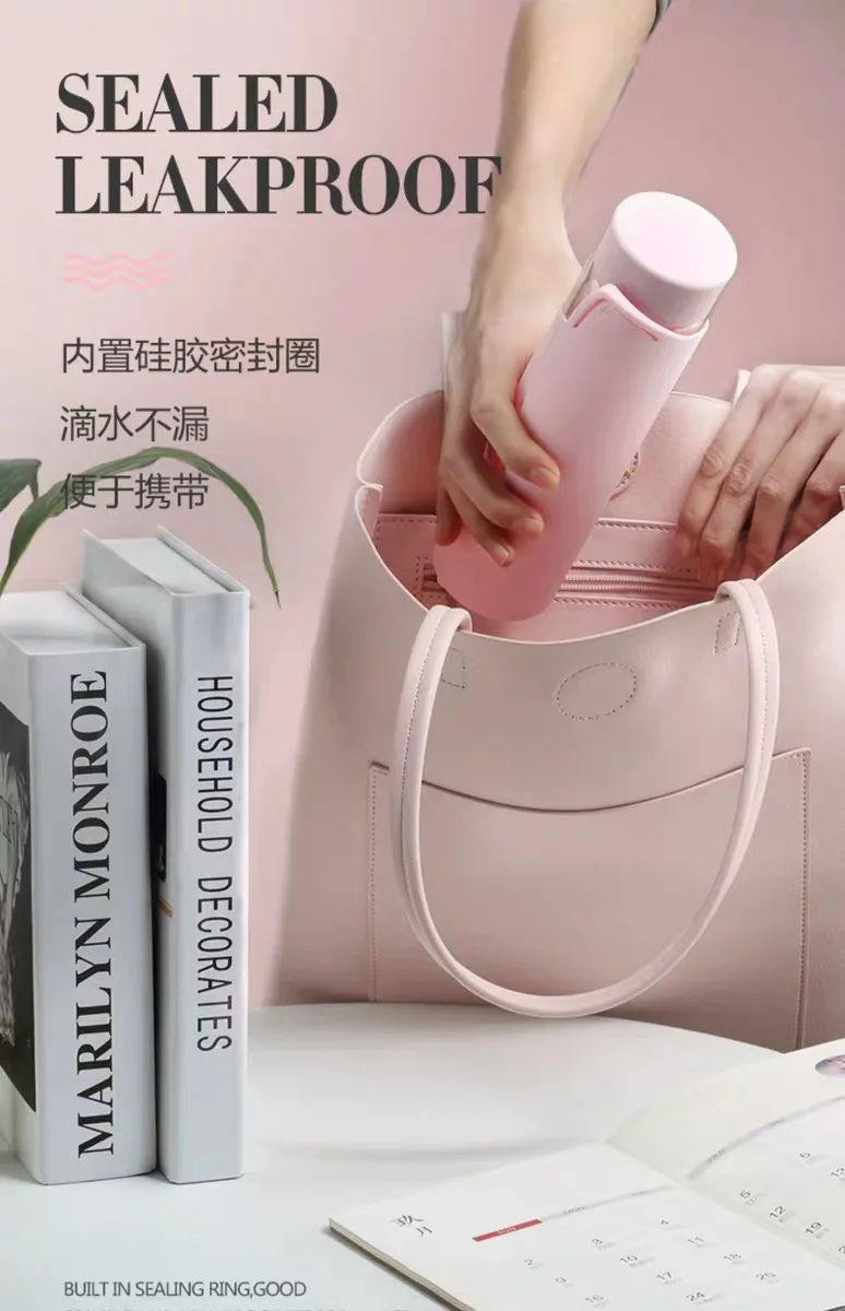 Стеклянная бутылка для воды с силиконовым Coth переносная Спортивная Бутылка Чашка для студентов теплоотвод 6 цветов на выбор