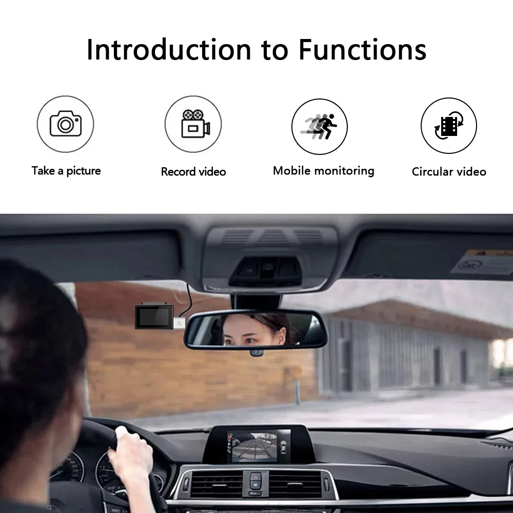 Podofo Dash Cam 3 ''HD 1296P видео широкоугольный Автомобильный видеорегистратор g-сенсор Dashcam ips экран видео рекордер монитор парковки