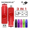 Pendrive 3 en 1 OTG de metal, lápiz de memoria microUSB de 4, 8, 16, 32, 64 y 128 GB, memoria flash ► Foto 1/6