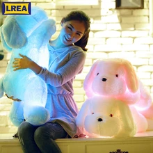 LREA 1 шт. 50 см cojines плюшевые светящиеся игрушки собака подушка Красочный светодиодный светящиеся собаки удобные и мягкие для дивана или кровати