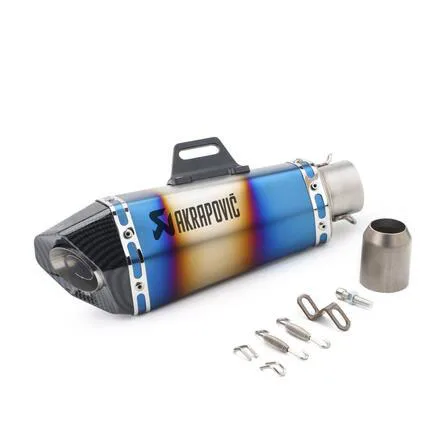 51 мм на входе Универсальный мото rcycle akrapovic глушитель с DB killer esacpe moto для XJ6 - Цвет: A