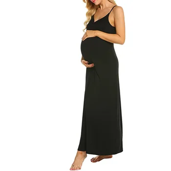 

Summer Long Pregnant Mother Dress Maternity Photography Props Sexy Adjustable Halter Women Pregnancy Clothes Dress Plus Size