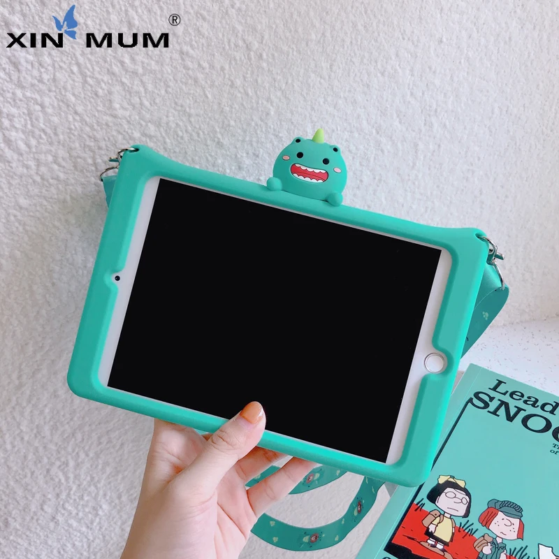 

Case for IPad Pro 11 9.7 2018 2017 5th 6th 7th 10.2 Pro 9.7 10.5 Air Cartoon Kids Cover for Mini 1 2 3 4 5 Silicon Funda + Strap