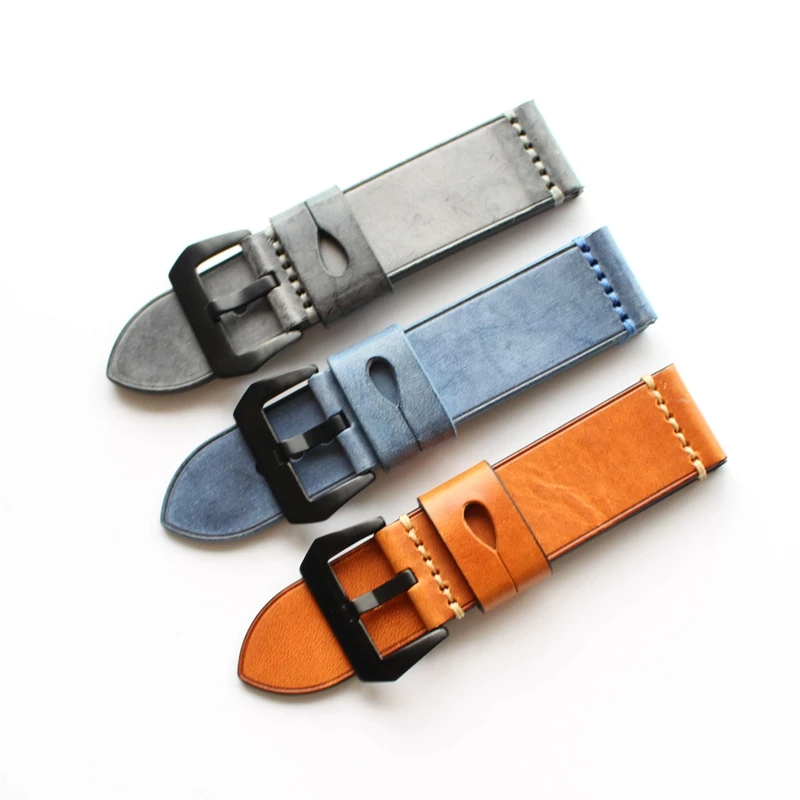 

Universal Replacement straps Fenix3 935 6X 5HR handmade leather Watch Band 20 22 26MM stable leather strap