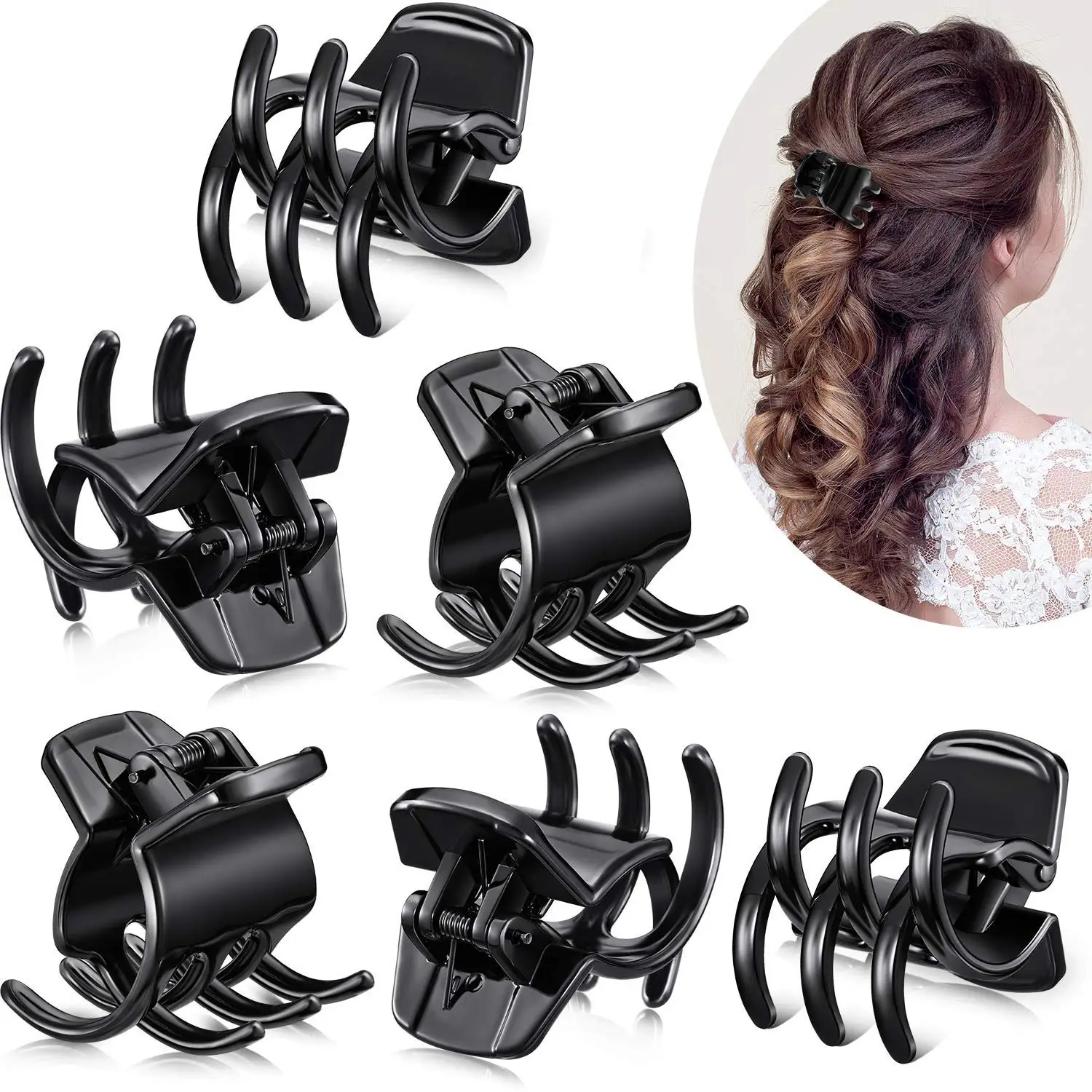 12 Pieces Hair Claw Clips Medium Size Hair Claws Hair Styling Accessories in 1.3 Inches for Women Girls