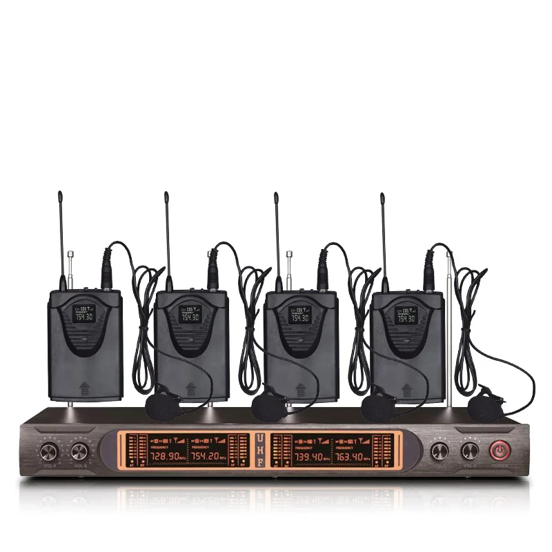 Четыре диапазона петля беспроводной микрофон KTV специальный ручной звуковой цилиндр