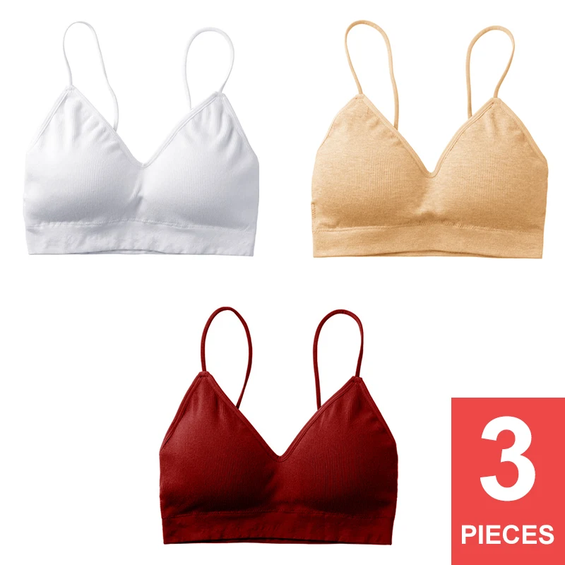 Perfering Bralette бюстгальтер пуш-ап Хлопковые женские бюстгальтеры для женщин топы для фитнеса бюстгальтер нижнее белье без косточек бесшовное A B C - Цвет: WHITE BEIGE RED