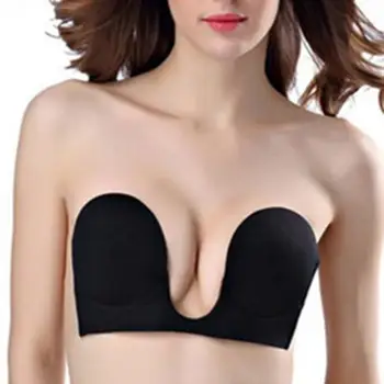 

Invisible Bra Strapless Self Adhesive Silicone Push-up Bras Women Deep U Backless Nipple Cover Sexy Underwear push up bra