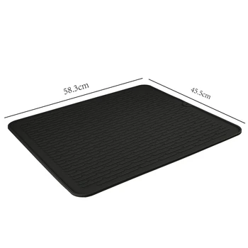 

2 Pcs Large Silicone Drain Mat Dish Drying Mat Heat Resistant Pot Holder Slip-proof Tray Massage Mats Kitchen Dish Pad Wholesale