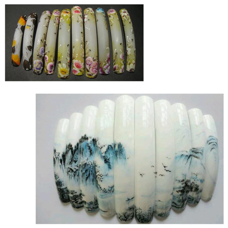 10 шт./упак. накладные ногти для ногтей цветные карты акриловая таблица практики