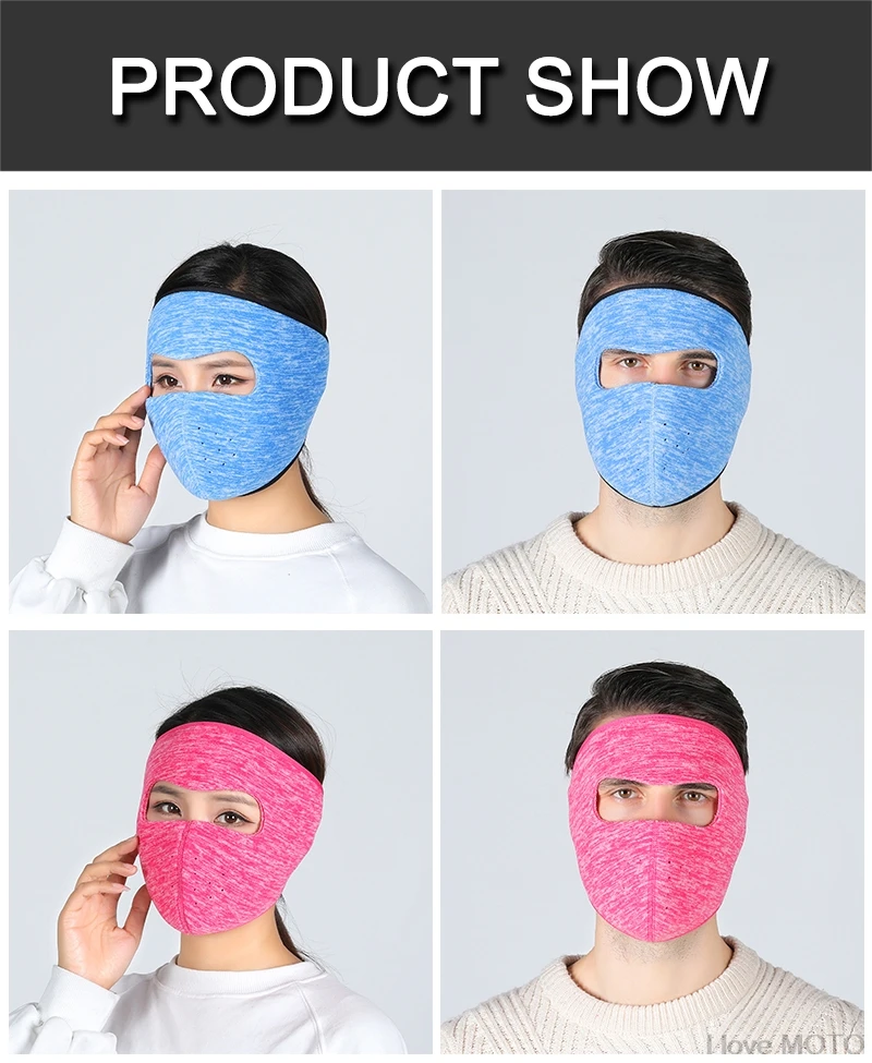 WOSAWE Winter Motorcycle Mask Fleece Thermal Keep Warm Face Protection Windproof Skiing Skating Snowboard Face Shield